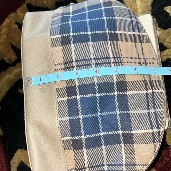 BARBOUR Women’s 2 piece TARTAN Makeup Bags TEMPEST TRENCH TARTAN Blue Tan - Picture 11 of 16
